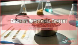 checking nutritional content