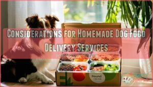 considerations for homemade dog food delivery services