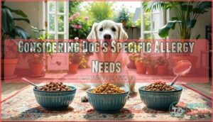 considering dog's specific allergy needs
