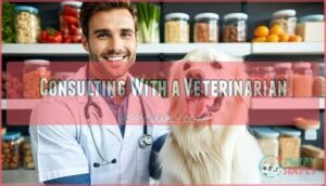 consulting with a veterinarian