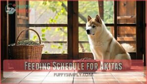feeding schedule for akitas