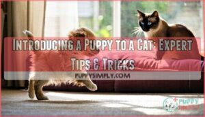 introducing a puppy to a cat