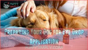 preparing your dog for eye drop application