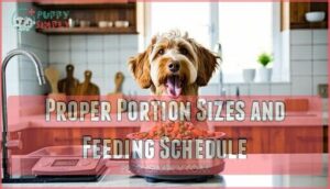 proper portion sizes and feeding schedule