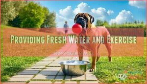 providing fresh water and exercise