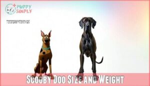 scooby doo size and weight