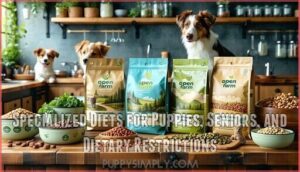 specialized diets for puppies, seniors, and dietary restrictions