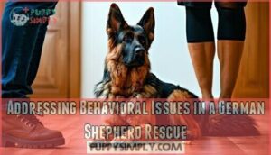 addressing behavioral issues in a german shepherd rescue
