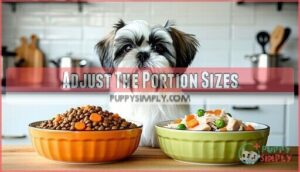 adjust the portion sizes