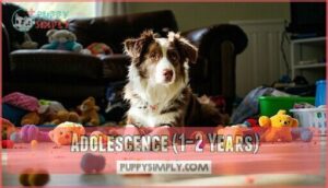 adolescence (1–2 years)