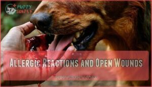 allergic reactions and open wounds