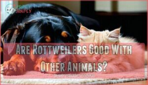 are rottweilers good with other animals