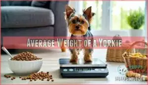 average weight of a yorkie
