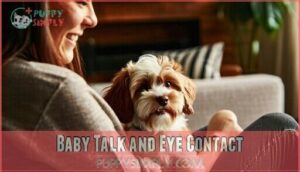 baby talk and eye contact