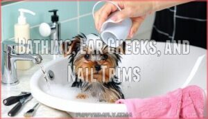 bathing, ear checks, and nail trims