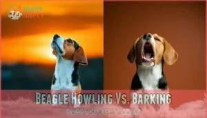 beagle howling vs. barking