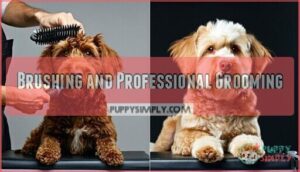 brushing and professional grooming