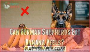 can german shepherds eat banana peels