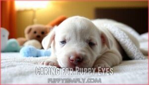 caring for puppy eyes