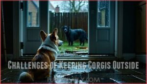 challenges of keeping corgis outside