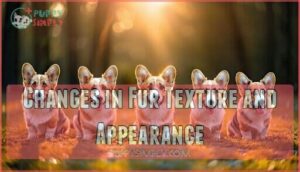 changes in fur texture and appearance
