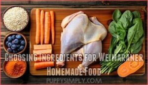 choosing ingredients for weimaraner homemade food