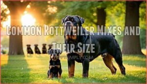common rottweiler mixes and their size