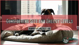 considering size and energy levels