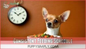 consistent feeding schedule
