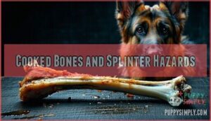 cooked bones and splinter hazards