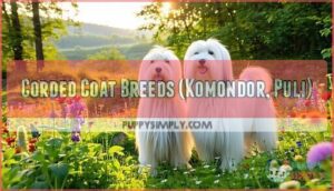 corded coat breeds (komondor, puli)