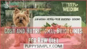 cost and nutritional guidelines for raw diet