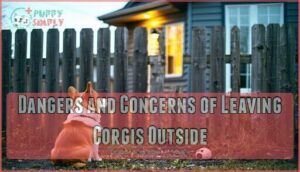 dangers and concerns of leaving corgis outside