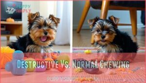 destructive vs. normal chewing