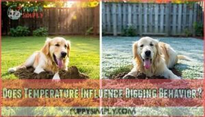 does temperature influence digging behavior
