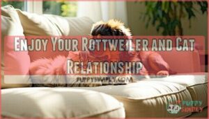 enjoy your rottweiler and cat relationship
