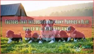 factors that influence how many puppies a blue heeler will have