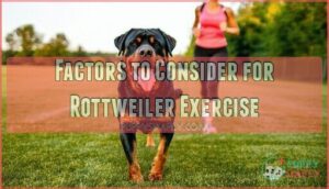 factors to consider for rottweiler exercise