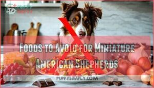 foods to avoid for miniature american shepherds