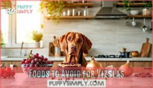 foods to avoid for vizslas