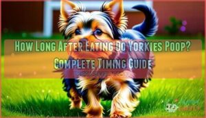 how long after eating do yorkies poop