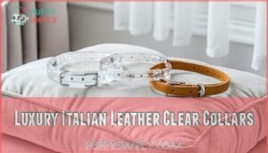 luxury italian leather clear collars