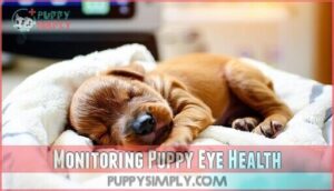 monitoring puppy eye health