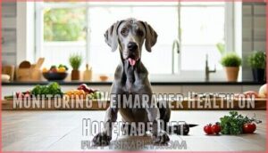 monitoring weimaraner health on homemade diet