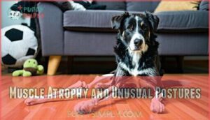 muscle atrophy and unusual postures