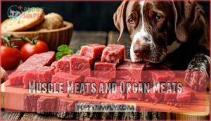 muscle meats and organ meats