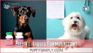 pill vs. liquid formulations