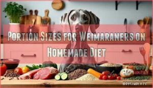 portion sizes for weimaraners on homemade diet