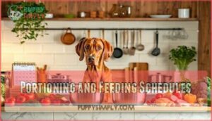 portioning and feeding schedules