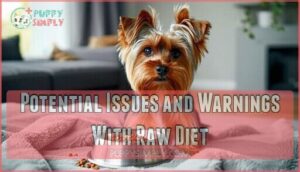 potential issues and warnings with raw diet